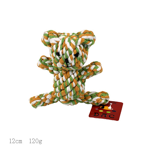 抵抗力がある編まれた色によって編まれる動物のおもちゃを噛むロープのおもちゃ