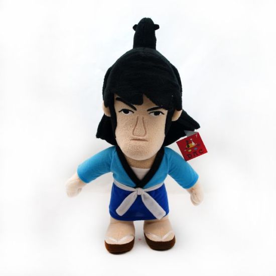 黄色のぬいぐるみの笑顔の人形のおもちゃ